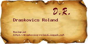 Draskovics Roland névjegykártya