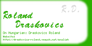roland draskovics business card